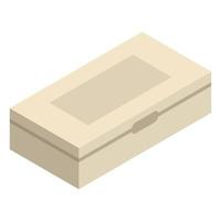 icono de caja de herramientas de garaje, estilo isométrico vector