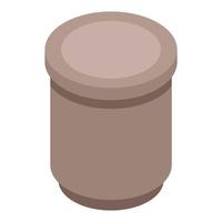 Trash can icon, isometric style vector
