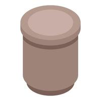 Trash can icon, isometric style vector