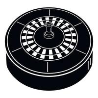 Roulette icon, simple style vector