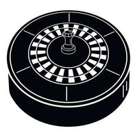 icono de ruleta, estilo simple vector