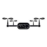 Remote control drone icon, simple style vector