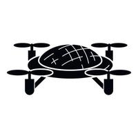 icono de dron robot, estilo simple vector