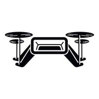 Parcel drone icon, simple style vector
