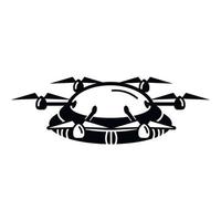 icono de hexacóptero, estilo simple vector