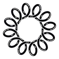 Round cable spring icon, simple style vector