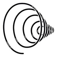 Spiral coil icon, simple style vector