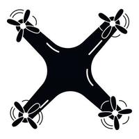 icono de quadrocopter moderno, estilo simple vector