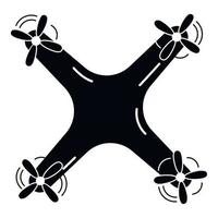 Modern quadrocopter icon, simple style vector