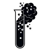 Bubble test tube icon, simple style vector