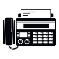 Phone fax top view icon, simple style vector