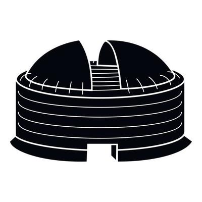 Modern dome arena icon, simple style