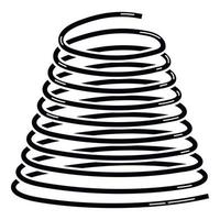 Spiral wire icon, simple style vector