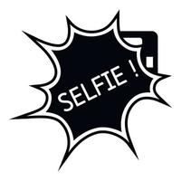 Selfie flash icon, simple style vector