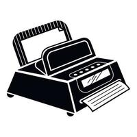 icono de máquina de fax, estilo simple vector