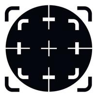 Scope crosshair icon, simple style vector