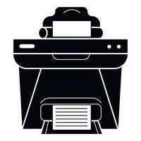 Printer front view icon, simple style vector