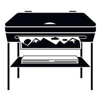 Large photo printer icon, simple style vector