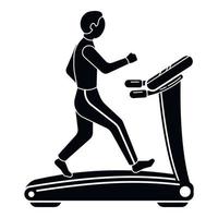 The guy on the treadmill icon, simple style vector