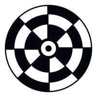icono de objetivo de dardos, estilo simple vector