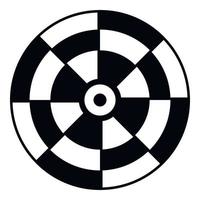 Darts target icon, simple style vector