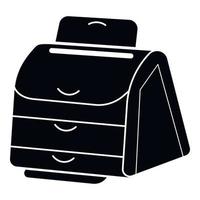 Desktop printer icon, simple style vector