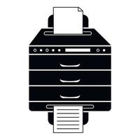 Multifunction printer icon, simple style vector