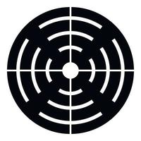 icono de objetivo de escopeta, estilo simple vector