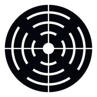 Shotgun target icon, simple style vector