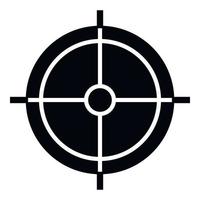 Periscope crosshair icon, simple style vector