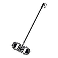 Cleaning mop icon, simple style vector