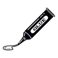 Glue tube icon, simple style vector