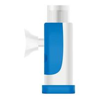 Flu inhaler icon, realistic style vector