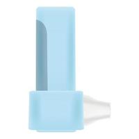 Asthma inhaler icon, realistic style vector