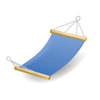 Blue hammock icon, realistic style vector