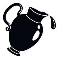 Wine jug icon, simple style vector