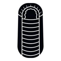 Sleeping bag icon, simple style vector