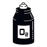 Oxygen bottle icon, simple style vector