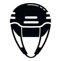 Climbing helmet icon, simple style vector