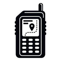 icono de dispositivo gps de senderismo, estilo simple vector