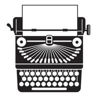 Retro typewriter icon, simple style vector