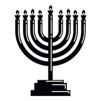 Menorah icon, simple style vector