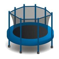 Net trampoline icon, realistic style vector