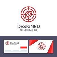 Creative Business Card and Logo template Navigation Navigator Compass Location Vector Illustration