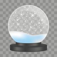 icono de globo de nieve de navidad, estilo realista vector
