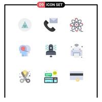 9 Creative Icons Modern Signs and Symbols of satellite hearing contacts communication nuclear Editable Vector Design Elements