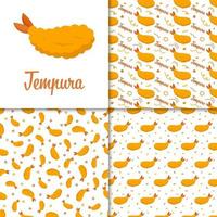 Seamless pattern with Tempura, for decoration vector