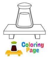 Coloring page with Shoyu for kids vector