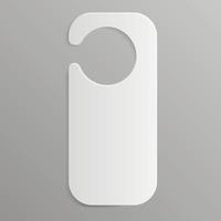 Private door tag icon, realistic style vector