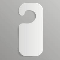 Label door tag icon, realistic style vector